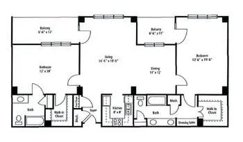Floorplan of Army Residence Community, Assisted Living, Nursing Home, Independent Living, CCRC, San Antonio, TX 7