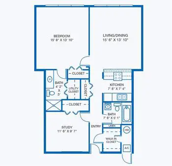 Floorplan of C.C. Young, Assisted Living, Nursing Home, Independent Living, CCRC, Dallas, TX 11