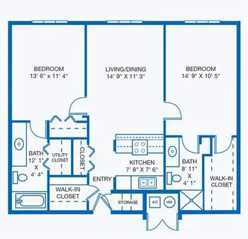 Floorplan of C.C. Young, Assisted Living, Nursing Home, Independent Living, CCRC, Dallas, TX 14