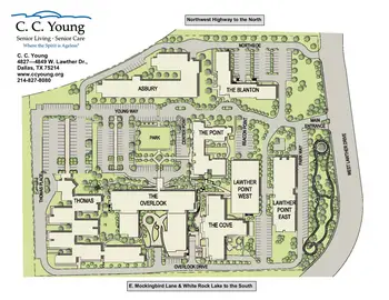 Campus Map of C.C. Young, Assisted Living, Nursing Home, Independent Living, CCRC, Dallas, TX 1