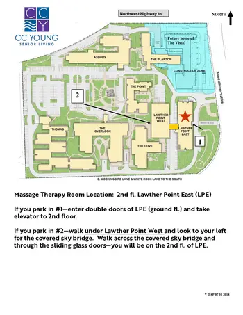 Campus Map of C.C. Young, Assisted Living, Nursing Home, Independent Living, CCRC, Dallas, TX 2