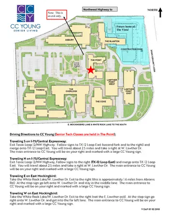 Campus Map of C.C. Young, Assisted Living, Nursing Home, Independent Living, CCRC, Dallas, TX 3