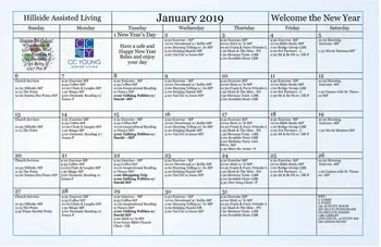 Activity Calendar of C.C. Young, Assisted Living, Nursing Home, Independent Living, CCRC, Dallas, TX 3