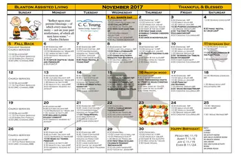 Activity Calendar of C.C. Young, Assisted Living, Nursing Home, Independent Living, CCRC, Dallas, TX 6