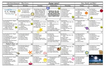 Activity Calendar of C.C. Young, Assisted Living, Nursing Home, Independent Living, CCRC, Dallas, TX 7