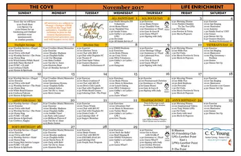 Activity Calendar of C.C. Young, Assisted Living, Nursing Home, Independent Living, CCRC, Dallas, TX 8
