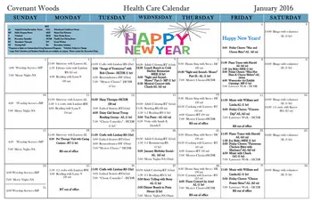 Activity Calendar of Covenant Woods, Assisted Living, Nursing Home, Independent Living, CCRC, Mechanicsville, VA 4