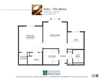 Floorplan of Covenant Woods, Assisted Living, Nursing Home, Independent Living, CCRC, Mechanicsville, VA 3