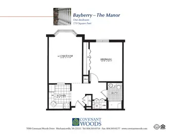 Floorplan of Covenant Woods, Assisted Living, Nursing Home, Independent Living, CCRC, Mechanicsville, VA 11