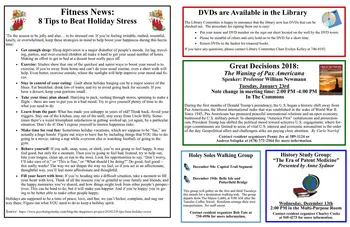 Activity Calendar of Covenant Woods, Assisted Living, Nursing Home, Independent Living, CCRC, Mechanicsville, VA 20