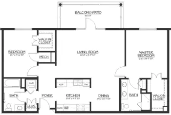 Floorplan of Covenant Woods, Assisted Living, Nursing Home, Independent Living, CCRC, Mechanicsville, VA 20