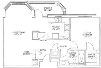 Floorplan of Lucy Corr, Assisted Living, Nursing Home, Independent Living, CCRC, Chesterfield, VA 1