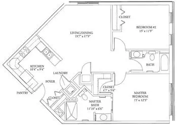 Floorplan of Lucy Corr, Assisted Living, Nursing Home, Independent Living, CCRC, Chesterfield, VA 3