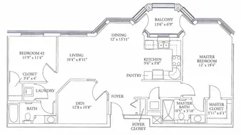 Floorplan of Lucy Corr, Assisted Living, Nursing Home, Independent Living, CCRC, Chesterfield, VA 6