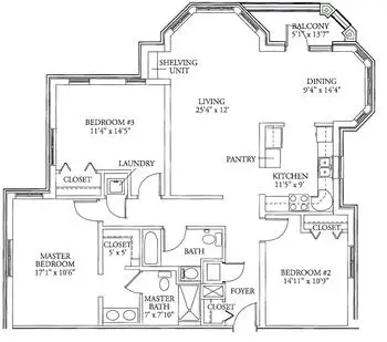 Floorplan of Lucy Corr, Assisted Living, Nursing Home, Independent Living, CCRC, Chesterfield, VA 9