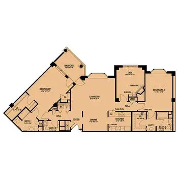 Floorplan of Westminster Canterbury of the Blue Ridge, Assisted Living, Nursing Home, Independent Living, CCRC, Charlottesville, VA 5