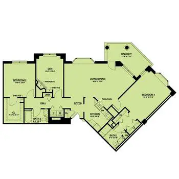Floorplan of Westminster Canterbury of the Blue Ridge, Assisted Living, Nursing Home, Independent Living, CCRC, Charlottesville, VA 8