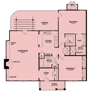 Floorplan of Westminster Canterbury of the Blue Ridge, Assisted Living, Nursing Home, Independent Living, CCRC, Charlottesville, VA 19