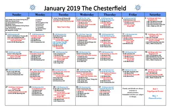 Activity Calendar of Brandermill Woods, Assisted Living, Nursing Home, Independent Living, CCRC, Midlothian, VA 1