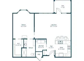 Floorplan of Brandermill Woods, Assisted Living, Nursing Home, Independent Living, CCRC, Midlothian, VA 12
