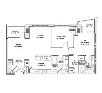 Floorplan of Harbors Edge, Assisted Living, Nursing Home, Independent Living, CCRC, Norfolk, VA 8