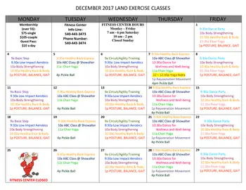 Activity Calendar of Warm Hearth Village, Assisted Living, Nursing Home, Independent Living, CCRC, Blacksburg, VA 5