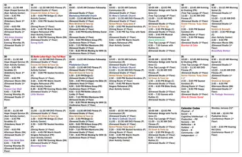 Activity Calendar of Warm Hearth Village, Assisted Living, Nursing Home, Independent Living, CCRC, Blacksburg, VA 18