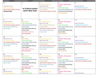 Activity Calendar of Warm Hearth Village, Assisted Living, Nursing Home, Independent Living, CCRC, Blacksburg, VA 14