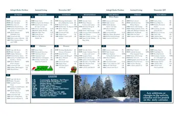 Activity Calendar of Vinson Hall Retirement Community, Assisted Living, Nursing Home, Independent Living, CCRC, Mclean, VA 2