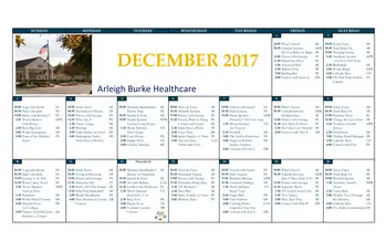 Activity Calendar of Vinson Hall Retirement Community, Assisted Living, Nursing Home, Independent Living, CCRC, Mclean, VA 10