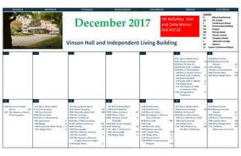 Activity Calendar of Vinson Hall Retirement Community, Assisted Living, Nursing Home, Independent Living, CCRC, Mclean, VA 5