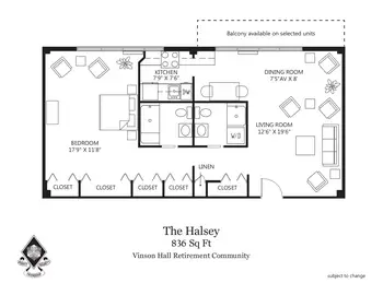 Floorplan of Vinson Hall Retirement Community, Assisted Living, Nursing Home, Independent Living, CCRC, Mclean, VA 15