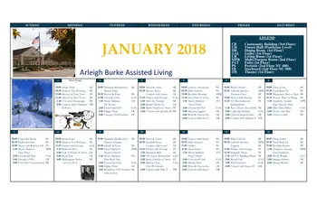Activity Calendar of Vinson Hall Retirement Community, Assisted Living, Nursing Home, Independent Living, CCRC, Mclean, VA 18