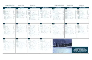 Activity Calendar of Vinson Hall Retirement Community, Assisted Living, Nursing Home, Independent Living, CCRC, Mclean, VA 19