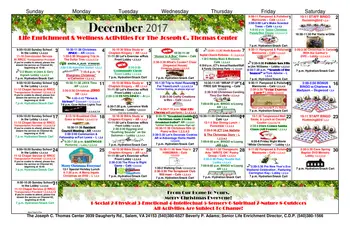 Activity Calendar of Richfield, Assisted Living, Nursing Home, Independent Living, CCRC, Salem, VA 1