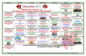 Activity Calendar of Richfield, Assisted Living, Nursing Home, Independent Living, CCRC, Salem, VA 2