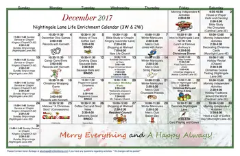 Activity Calendar of Richfield, Assisted Living, Nursing Home, Independent Living, CCRC, Salem, VA 4