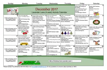Activity Calendar of Richfield, Assisted Living, Nursing Home, Independent Living, CCRC, Salem, VA 11
