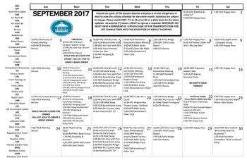 Activity Calendar of Rappahannock Westminster Canterbury, Assisted Living, Nursing Home, Independent Living, CCRC, Irvington, VA 20