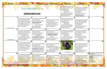 Activity Calendar of The Virginian, Assisted Living, Nursing Home, Independent Living, CCRC, Fairfax, VA 7