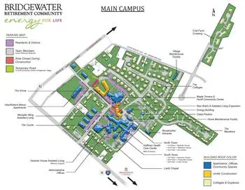 Campus Map of Bridgewater Retirement Community, Assisted Living, Nursing Home, Independent Living, CCRC, Bridgewater, VA 1