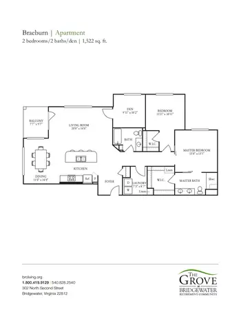 Floorplan of Bridgewater Retirement Community, Assisted Living, Nursing Home, Independent Living, CCRC, Bridgewater, VA 3