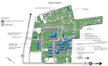 Campus Map of Bridgewater Retirement Community, Assisted Living, Nursing Home, Independent Living, CCRC, Bridgewater, VA 2