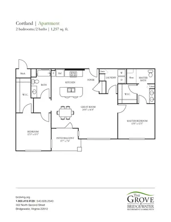 Floorplan of Bridgewater Retirement Community, Assisted Living, Nursing Home, Independent Living, CCRC, Bridgewater, VA 6