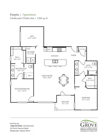 Floorplan of Bridgewater Retirement Community, Assisted Living, Nursing Home, Independent Living, CCRC, Bridgewater, VA 7