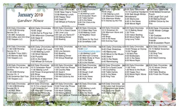 Activity Calendar of Bridgewater Retirement Community, Assisted Living, Nursing Home, Independent Living, CCRC, Bridgewater, VA 4