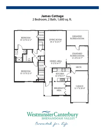 Floorplan of Shenandoah Valley Westminster Canterbury, Assisted Living, Nursing Home, Independent Living, CCRC, Winchester, VA 19