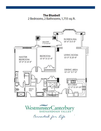 Floorplan of Shenandoah Valley Westminster Canterbury, Assisted Living, Nursing Home, Independent Living, CCRC, Winchester, VA 7