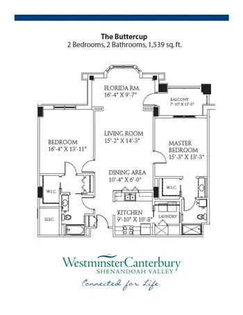 Floorplan of Shenandoah Valley Westminster Canterbury, Assisted Living, Nursing Home, Independent Living, CCRC, Winchester, VA 12