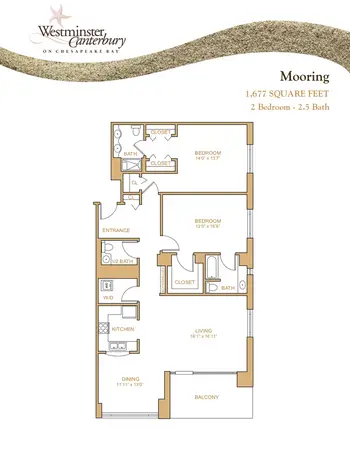 Floorplan of Westminster Canterbury on Chesapeake Bay, Assisted Living, Nursing Home, Independent Living, CCRC, Virginia Beach, VA 14